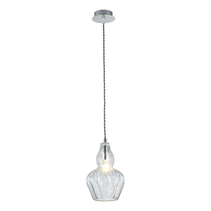 Maytoni MOD238-PL-01-TR - Ljuskrona med textilsladd EUSTOMA 1xE14/40W/230V genomskinlig