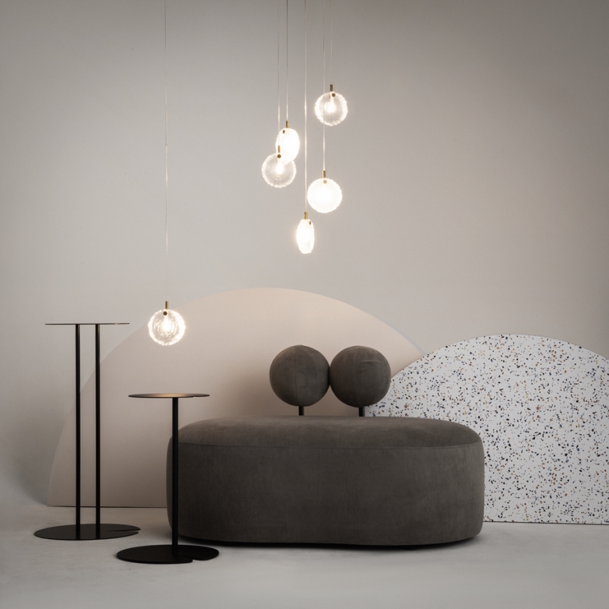 Maytoni MOD254PL-05BS - Ljuskrona med textilsladd FROZEN 5xG4/28W/230V mässing