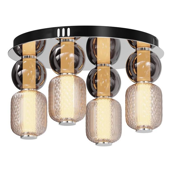 Maytoni MOD273CL-L60CH3K - LED taklampa DROP 4xLED/15W/230V diameter 43 cm skinande krom