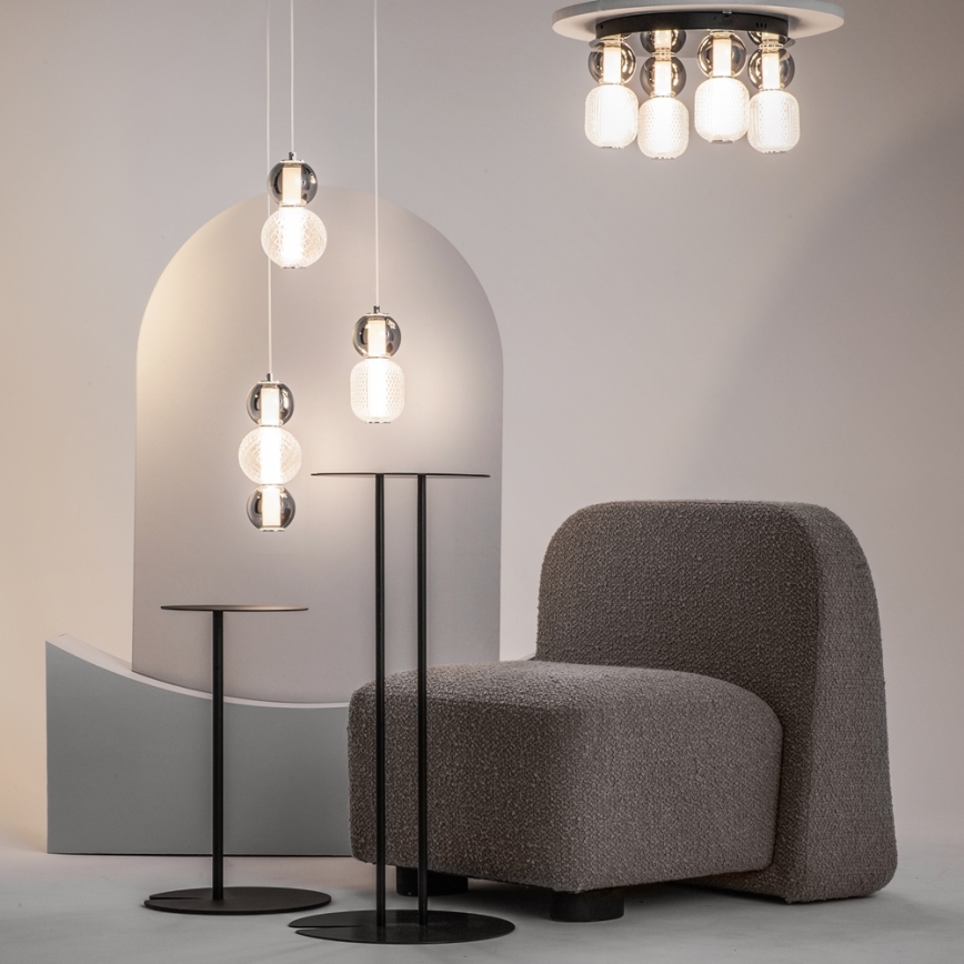 Maytoni MOD273CL-L60CH3K - LED taklampa DROP 4xLED/15W/230V diameter 43 cm skinande krom