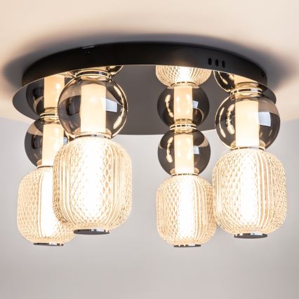Maytoni MOD273CL-L60CH3K - LED taklampa DROP 4xLED/15W/230V diameter 43 cm skinande krom