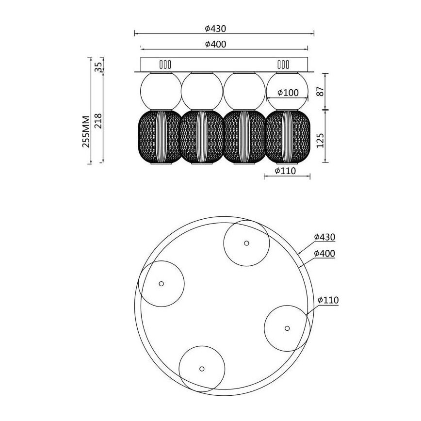 Maytoni MOD273CL-L60CH3K - LED taklampa DROP 4xLED/15W/230V diameter 43 cm skinande krom