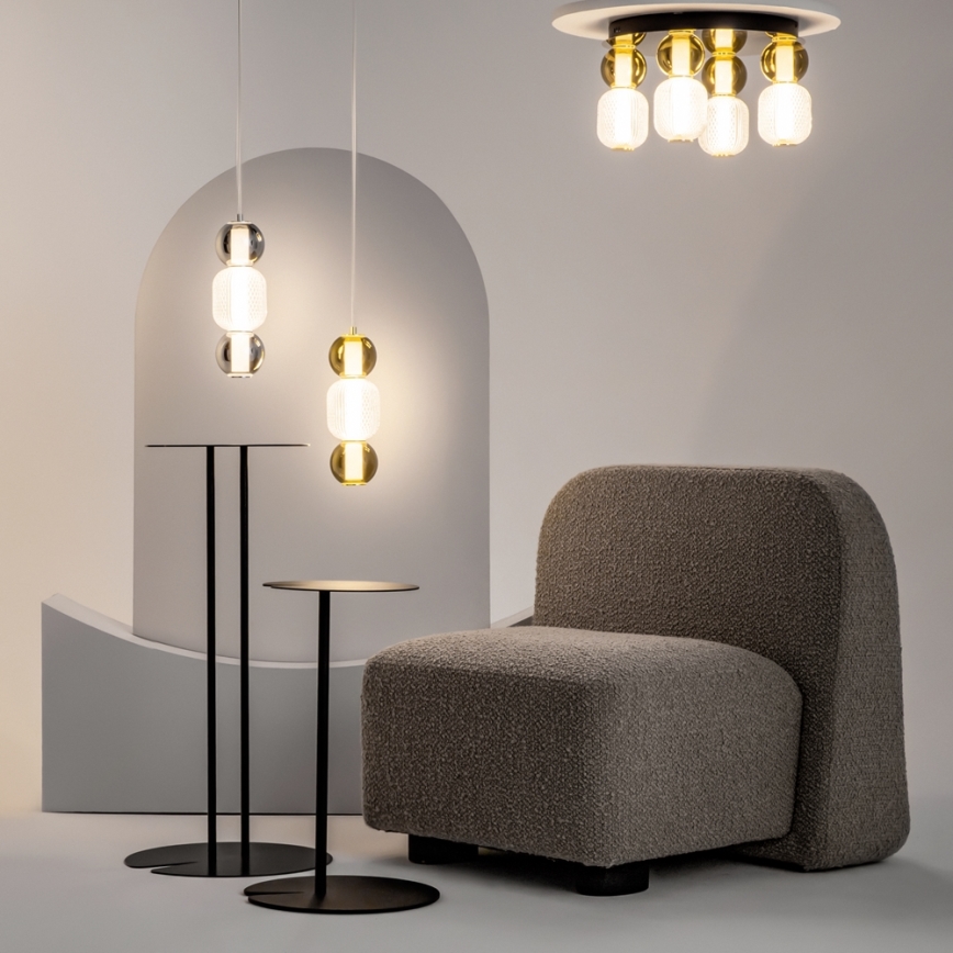 Maytoni MOD273CL-L60G3K - LED taklampa DROP 4xLED/15W/230V diameter 43 cm guld