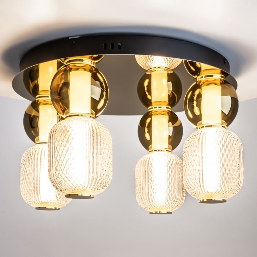 Maytoni MOD273CL-L60G3K - LED taklampa DROP 4xLED/15W/230V diameter 43 cm guld