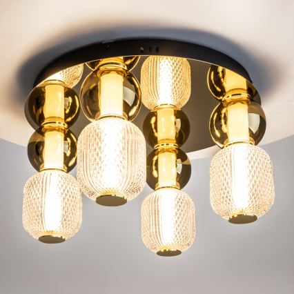 Maytoni MOD273CL-L60G3K - LED taklampa DROP 4xLED/15W/230V diameter 43 cm guld