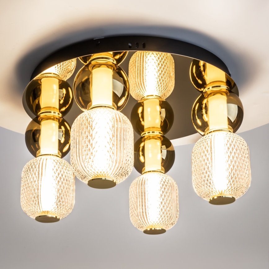 Maytoni MOD273CL-L60G3K - LED taklampa DROP 4xLED/15W/230V diameter 43 cm guld
