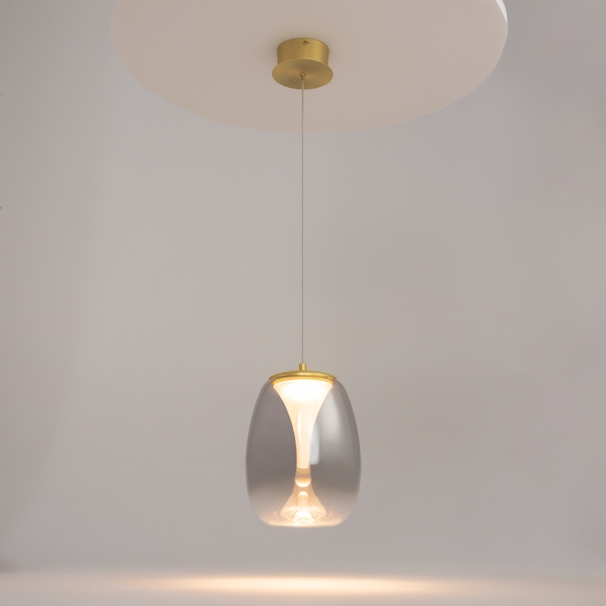 Maytoni MOD282PL-L8G3K - LED ljuskrona med textilsladd SPLASH LED/7W/230V 3000K guld