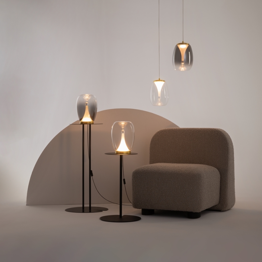 Maytoni MOD282PL-L8G3K - LED ljuskrona med textilsladd SPLASH LED/7W/230V 3000K guld