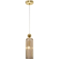 Maytoni MOD302PL-01CG - Ljuskrona med textilsladd ANTIC 1xE14/40W/230V guld/beige
