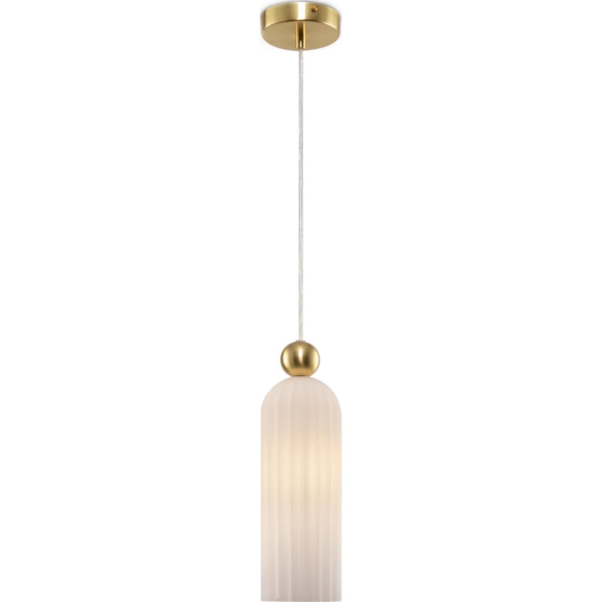 Maytoni MOD302PL-01W - Ljuskrona med textilsladd ANTIC 1xE14/40W/230V guld/vit