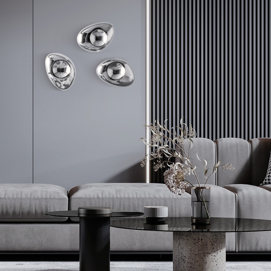 Maytoni MOD306WL-01CH - Vägglampa MABELL 1xE14/40W/230V skinande krom