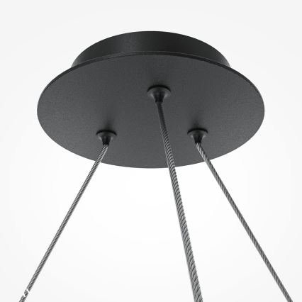 Maytoni MOD317PL-06B - Ljuskrona med textilsladd BALANCE 6xG9/40W/230V svart