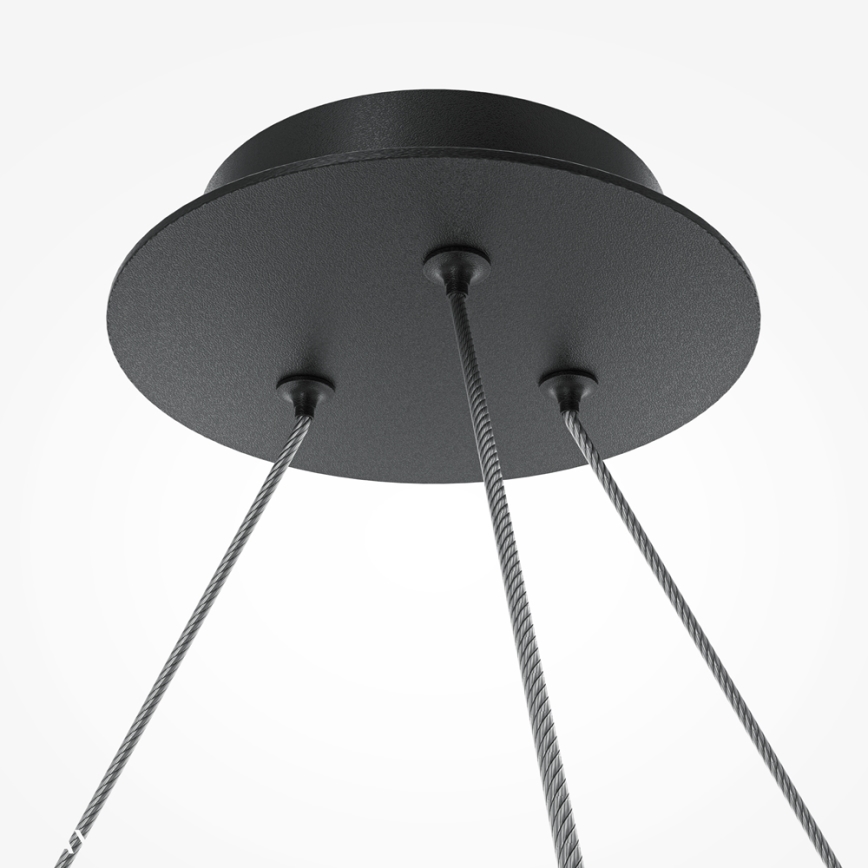 Maytoni MOD317PL-06B - Ljuskrona med textilsladd BALANCE 6xG9/40W/230V svart