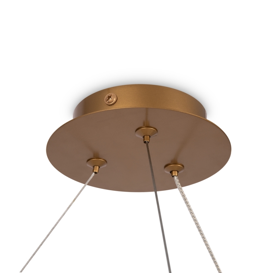 Maytoni MOD317PL-06G - Ljuskrona med textilsladd BALANCE 6xG9/40W/230V koppar