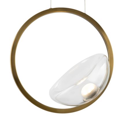 Maytoni MOD327PL-L5BS3K - LED ljuskrona med textilsladd LUNARE LED/5W/230V guld