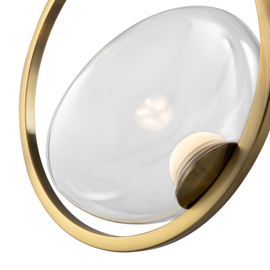 Maytoni MOD327PL-L5BS3K - LED ljuskrona med textilsladd LUNARE LED/5W/230V guld