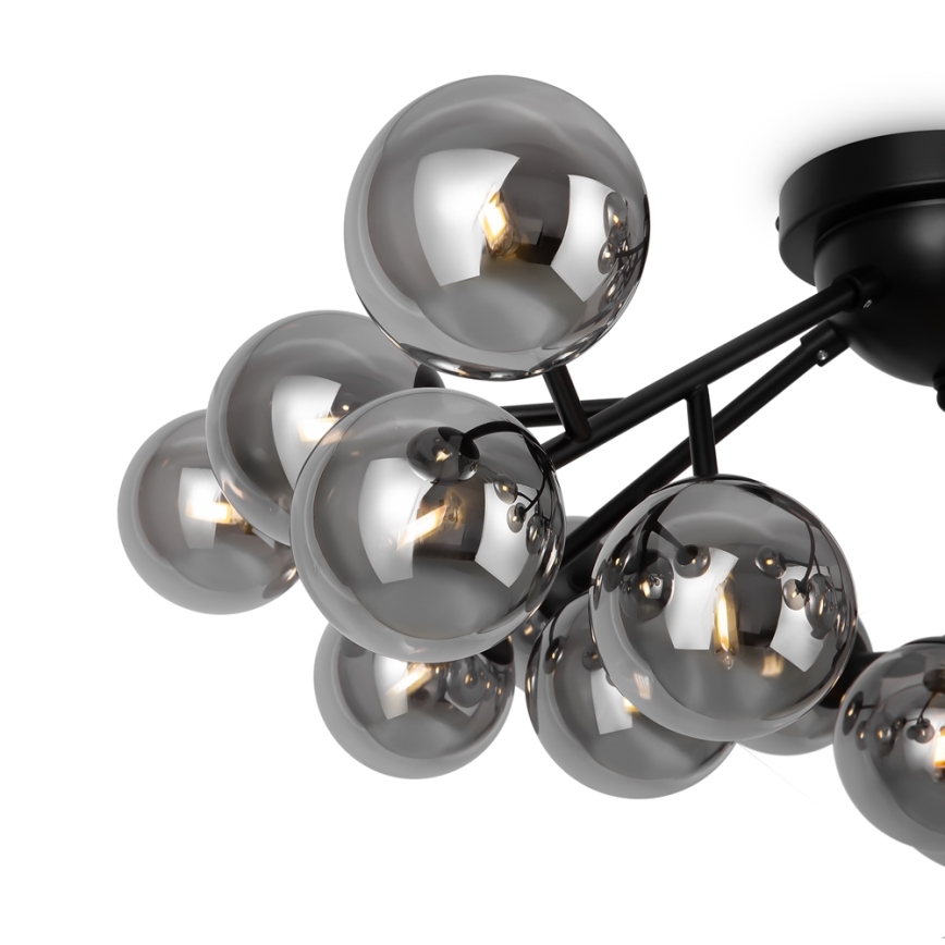Maytoni MOD545CL-20B - Fäst ljuskrona DALLAS 20xG9/28W/230V svart