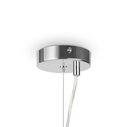 Maytoni MOD545PL-06CH - Ljuskrona med textilsladd DALLAS 6xG9/28W/230V skinande krom