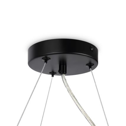 Maytoni MOD545PL-11B - Ljuskrona med textilsladd DALLAS 11xG9/28W/230V svart