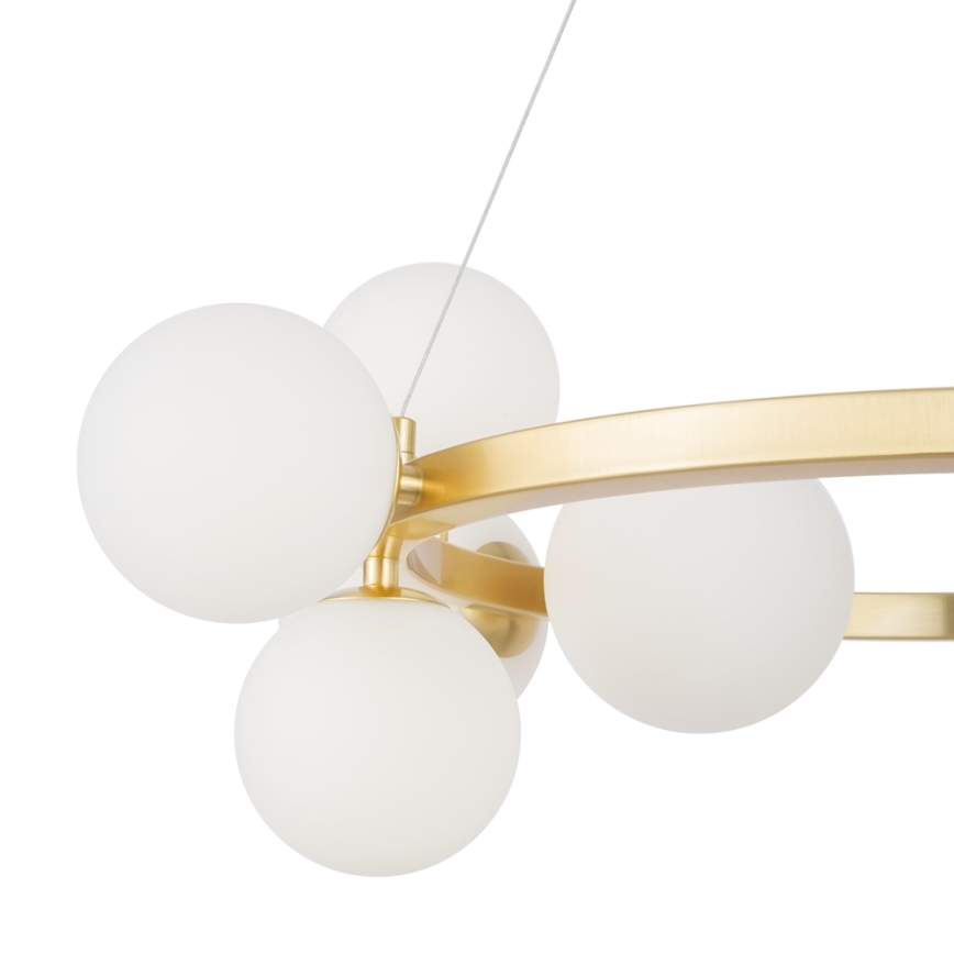 Maytoni MOD545PL-11BS - Ljuskrona med textilsladd DALLAS 11xG9/28W/230V guld