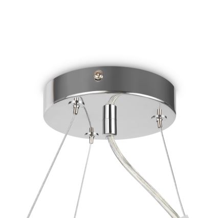 Maytoni MOD545PL-11CH - Ljuskrona med textilsladd DALLAS 11xG9/28W/230V krom