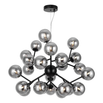 Maytoni MOD545PL-24B - Ljuskrona med textilsladd DALLAS 24xG9/28W/230V svart