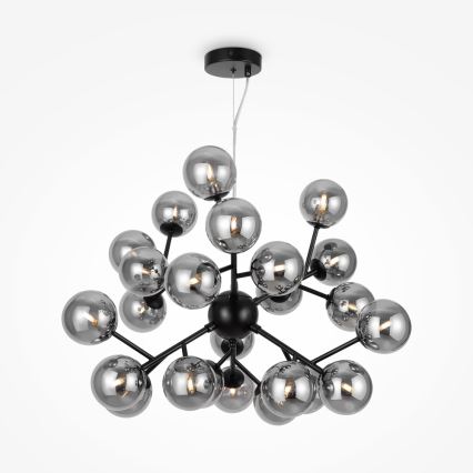 Maytoni MOD545PL-24B - Ljuskrona med textilsladd DALLAS 24xG9/28W/230V svart