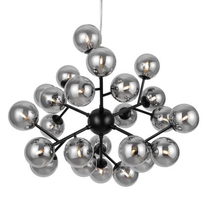 Maytoni MOD545PL-24B - Ljuskrona med textilsladd DALLAS 24xG9/28W/230V svart