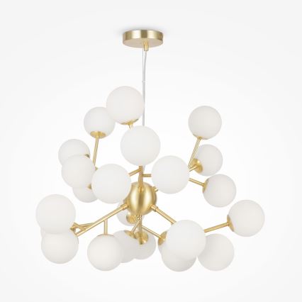 Maytoni MOD545PL-24BS - Ljuskrona med textilsladd DALLAS 24xG9/28W/230V guld