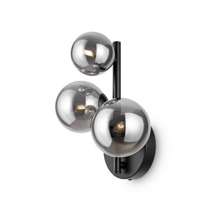 Maytoni MOD545WL-03B - Vägglampa DALLAS 3xG9/28W/230V svart