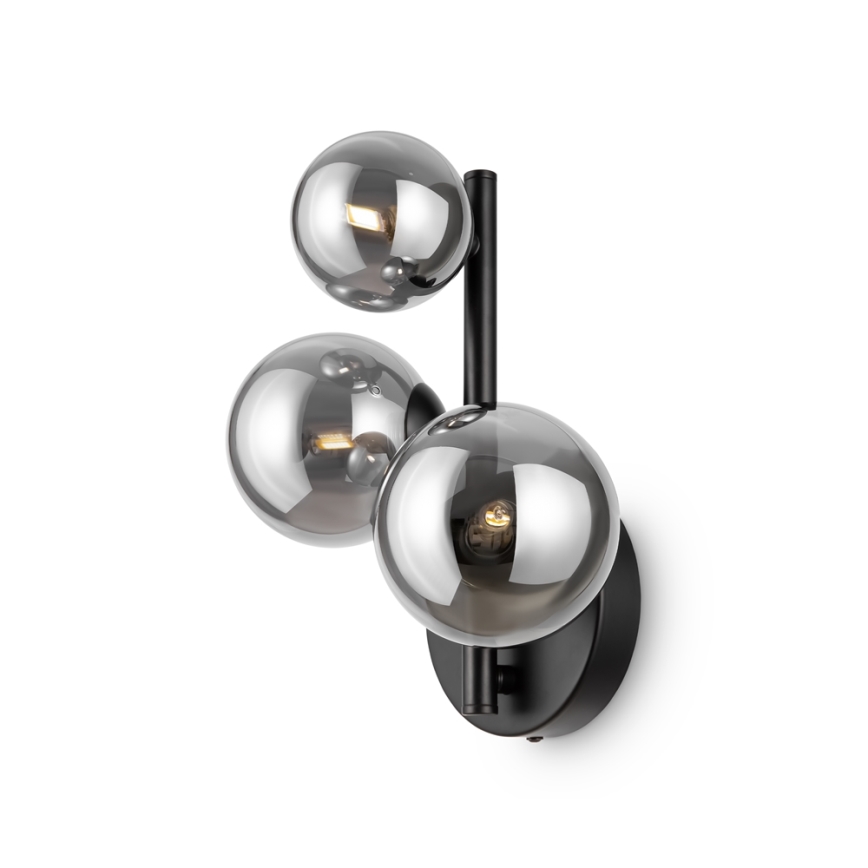 Maytoni MOD545WL-03B - Vägglampa DALLAS 3xG9/28W/230V svart