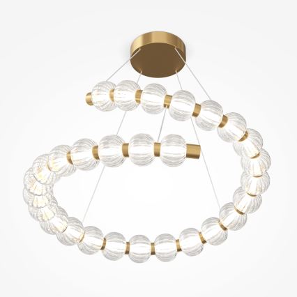 Maytoni MOD555PL-L35G3K - LED ljuskrona med textilsladd AMULET LED/40W/230V 3000K guld