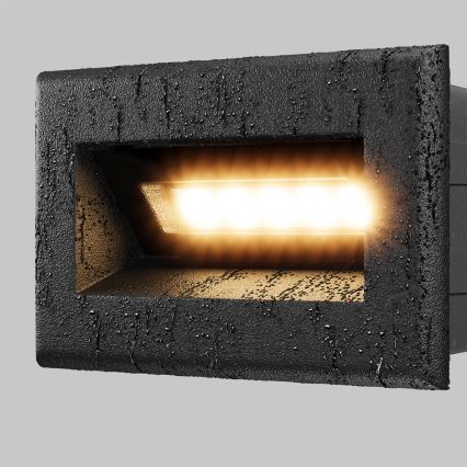 Maytoni O045SL-L3B3K - LED Inbyggd utomhusbelysning BOSCA LED/3W/230V 3000K IP65 svart