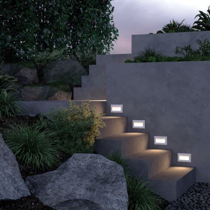 Maytoni O045SL-L3W3K - LED Inbyggd utomhusbelysning BOSCA LED/3W/230V 3000K IP65 vit