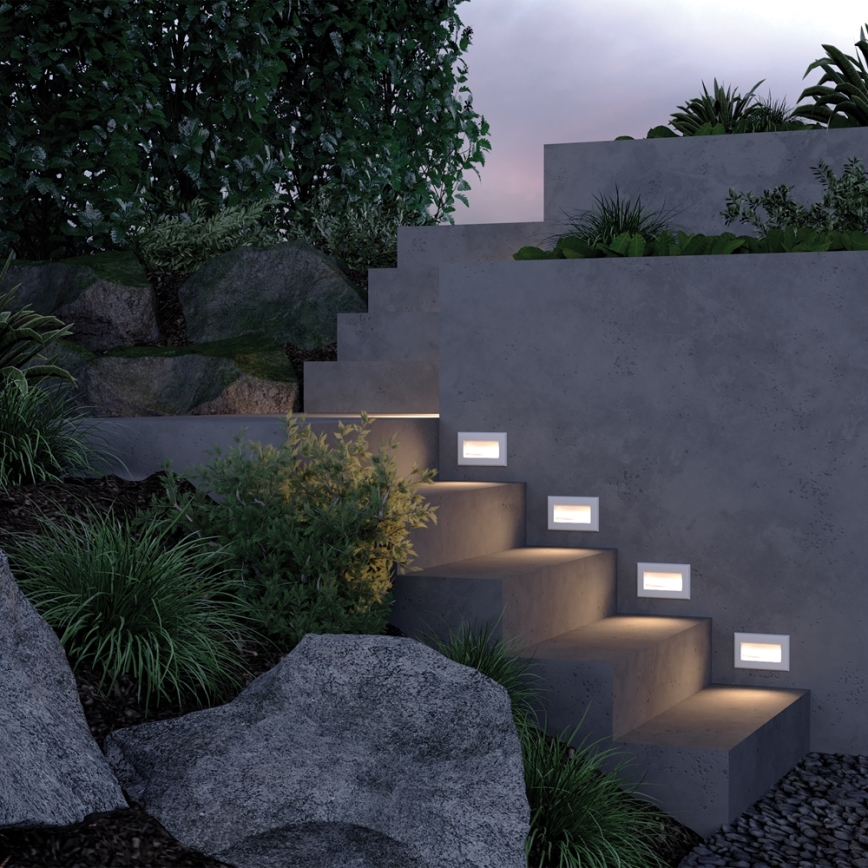 Maytoni O045SL-L3W3K - LED Inbyggd utomhusbelysning BOSCA LED/3W/230V 3000K IP65 vit