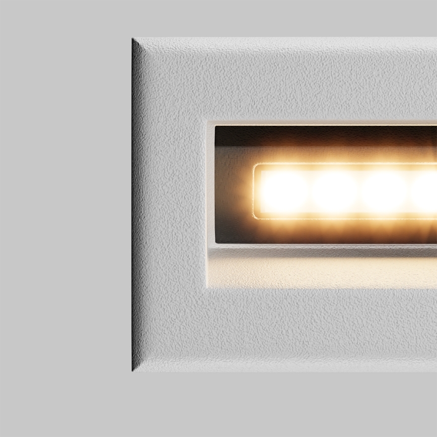 Maytoni O045SL-L3W3K - LED Inbyggd utomhusbelysning BOSCA LED/3W/230V 3000K IP65 vit