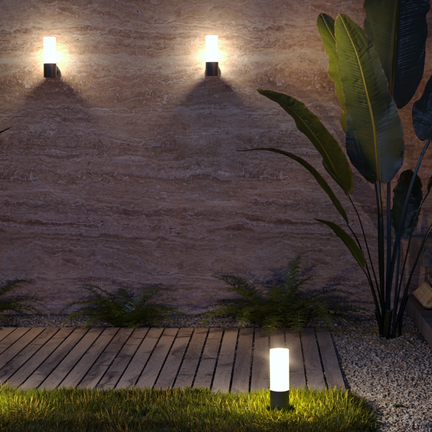 Maytoni O418FL-01GR - Utomhuslampa WILLIS 1xE27/60W/230V 30 cm IP54 antracit