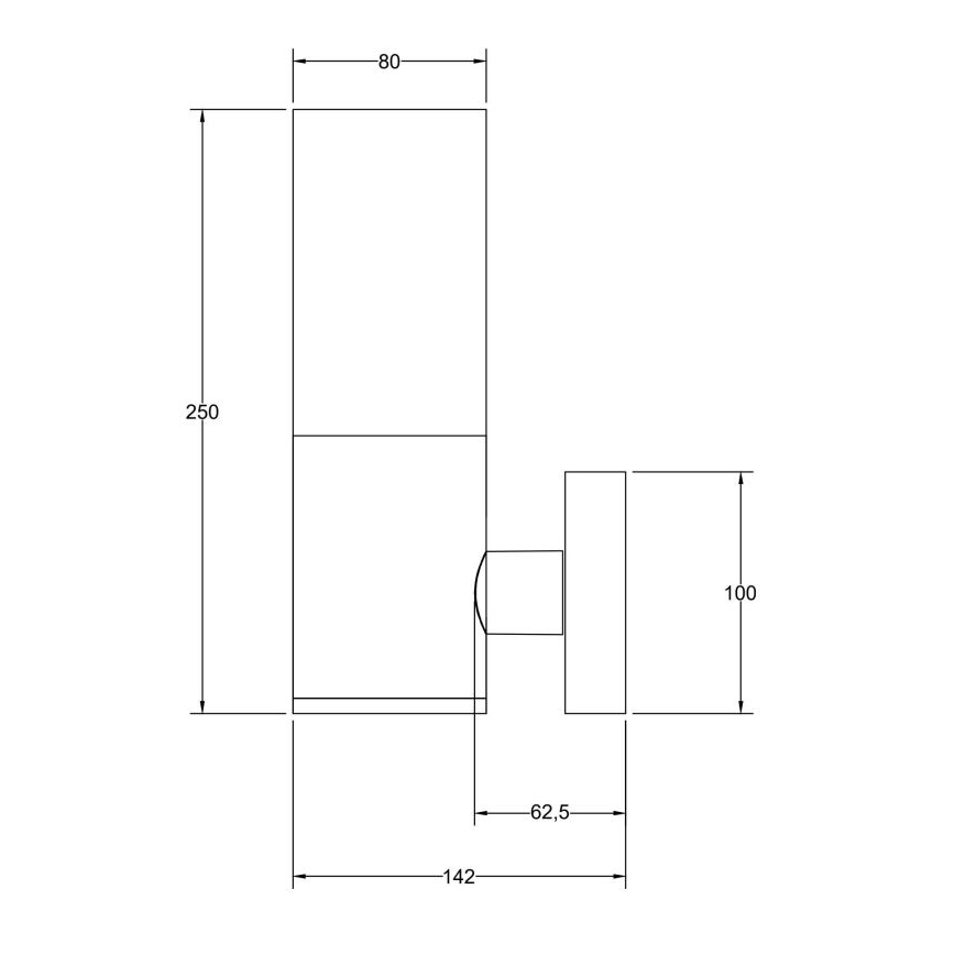 Maytoni O418WL-01B - Vägglampa för utomhusbruk WILLIS 1xE27/60W/230V IP54 svart