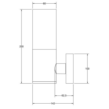 Maytoni O418WL-01GR - Vägglampa för utomhusbruk WILLIS 1xE27/60W/230V IP54 antracit