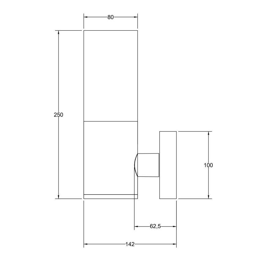 Maytoni O418WL-01GR - Vägglampa för utomhusbruk WILLIS 1xE27/60W/230V IP54 antracit
