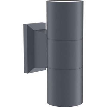 Maytoni O574WL-02GR - Vägglampa för utomhusbruk BOWERY 2xGU10/50W/230V IP54 antracit