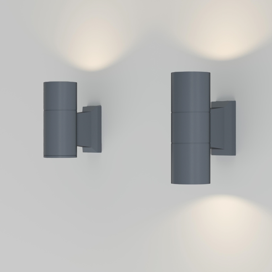 Maytoni O574WL-02GR - Vägglampa för utomhusbruk BOWERY 2xGU10/50W/230V IP54 antracit