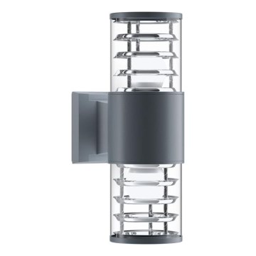 Maytoni O576WL-02GR - Vägglampa för utomhusbruk BRONX 2xE27/60W/230V IP54 antracit