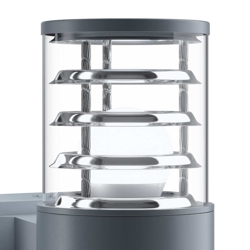 Maytoni O576WL-02GR - Vägglampa för utomhusbruk BRONX 2xE27/60W/230V IP54 antracit