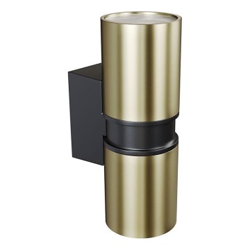Maytoni O582WL-02BS - Vägglampa för utomhusbruk BOWERY 2xGU10/50W/230V IP54 mässing