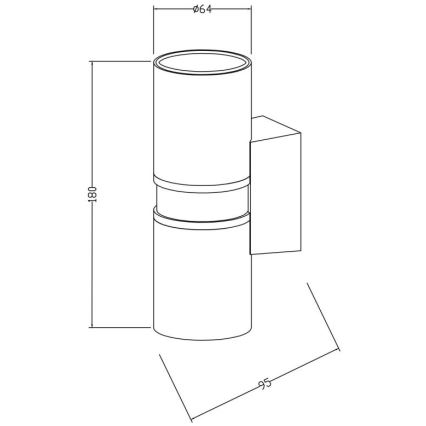 Maytoni O582WL-02BS - Vägglampa för utomhusbruk BOWERY 2xGU10/50W/230V IP54 mässing