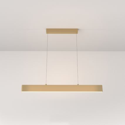 Maytoni P010PL-L23G3K - LED ljuskrona med textilsladd STEP LED/23W/230V 3000K 91 cm guld