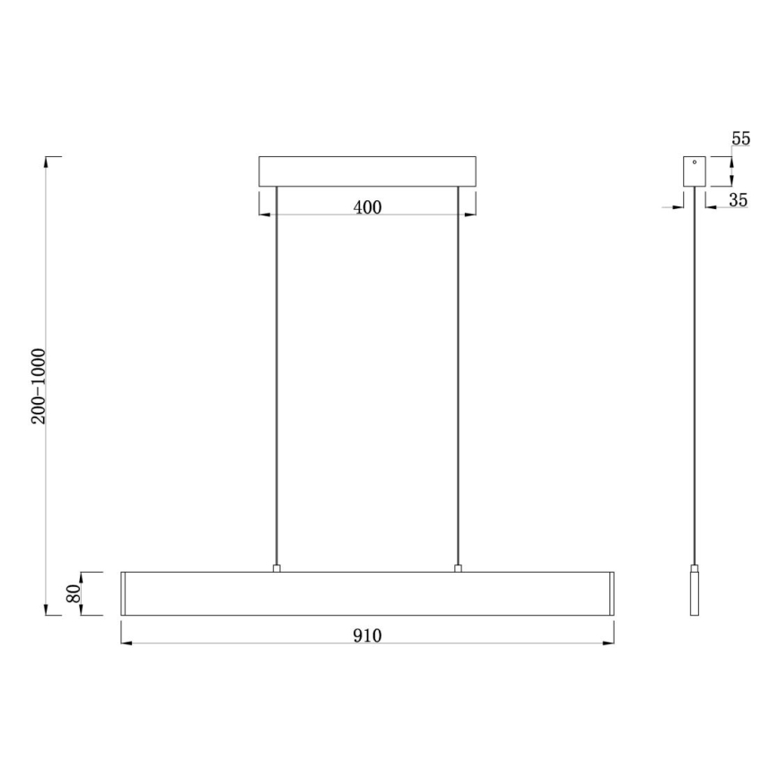Maytoni P010PL-L23G3K - LED ljuskrona med textilsladd STEP LED/23W/230V 3000K 91 cm guld