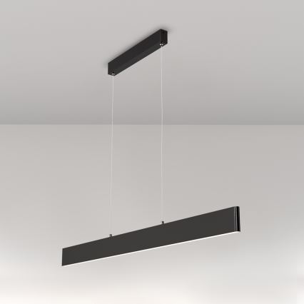 Maytoni P010PL-L30B4K - LED ljuskrona med textilsladd STEP LED/30W/230V 4000K 118,5 cm svart