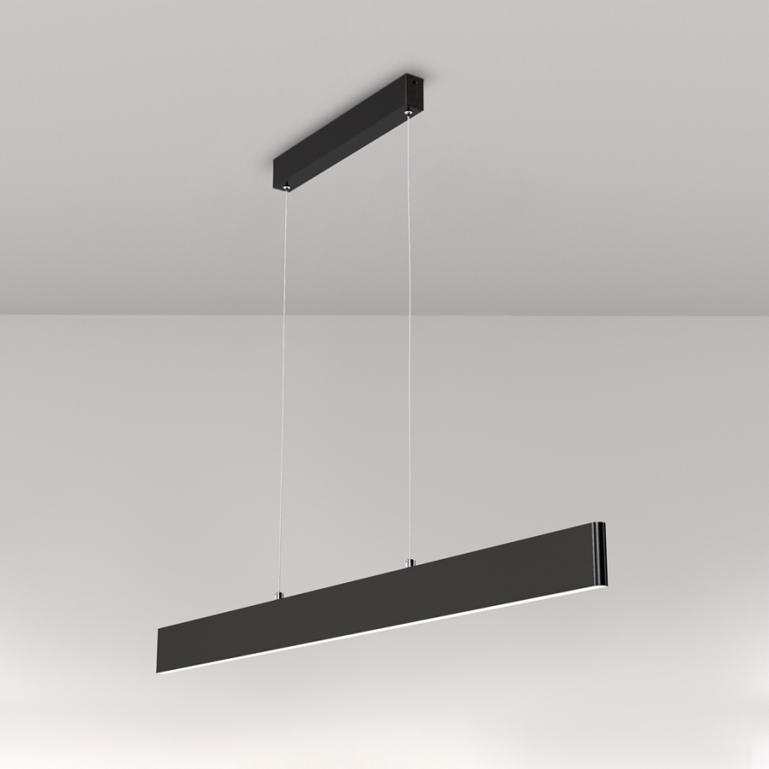 Maytoni P010PL-L30B4K - LED ljuskrona med textilsladd STEP LED/30W/230V 4000K 118,5 cm svart